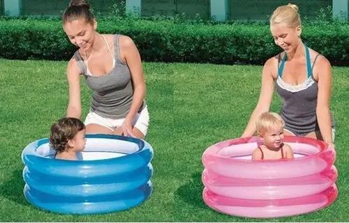 Pileta Inflable Redonda Bestway 51033 De 70cm X 30cm 43l Azul Bolsa 4