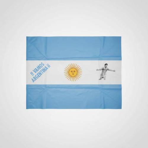 Bandera Argentina Con Imagen De Lionel Messi 60x80 Cm Argentina