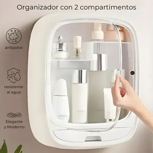 Organizador De Cosméticos Colgante Pared Baño Estantes Cajon 8