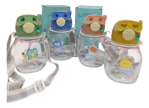 Botella Plastica Infantil Animalitos Colegio Jardin Niños