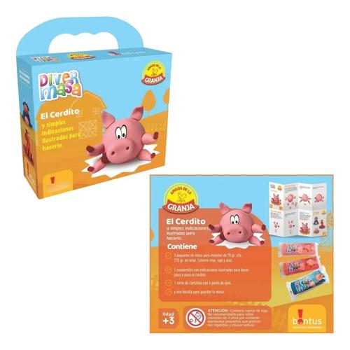 Juego De Masas Plastilina Diver Masa Cerdito 210gr Bontus 3