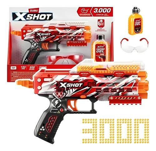 Pistola Lanza Hidrogel Hyper Gel Stinger 3000 Bolitas X Shot Roja