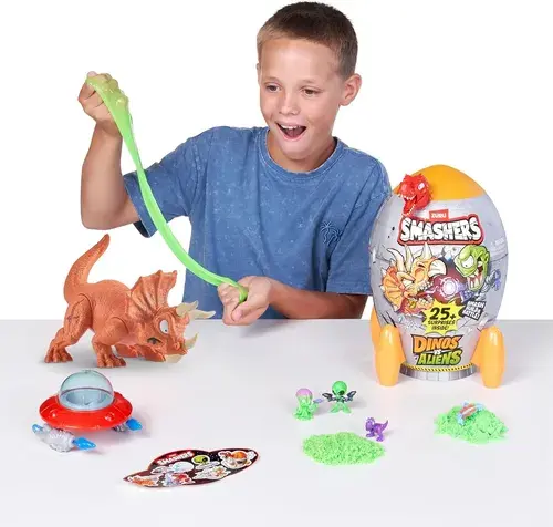 Smashers Dinos Vs Alliens Cohete + 25 Sorpresas Dinosaurios 12