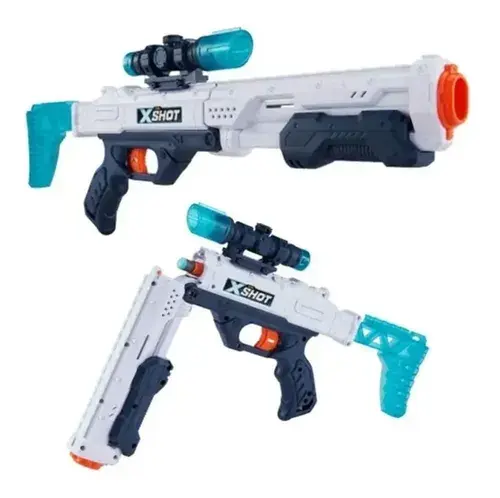 Arma Rifle Escopeta Lanza Dardos Hawk Eye X Shot 16 Dardos Rojo 7