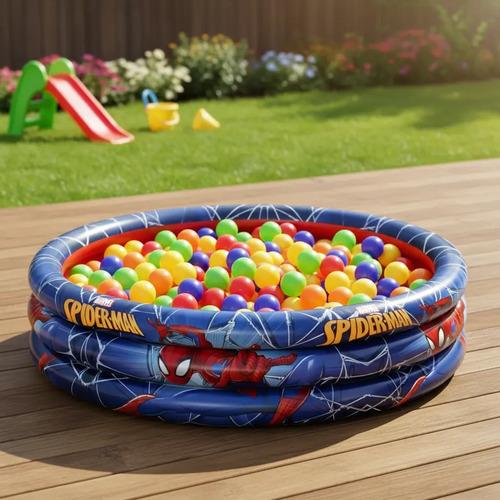 Pileta Pelotero Inflable Spiderman Para Bebes Niños 122cm 12