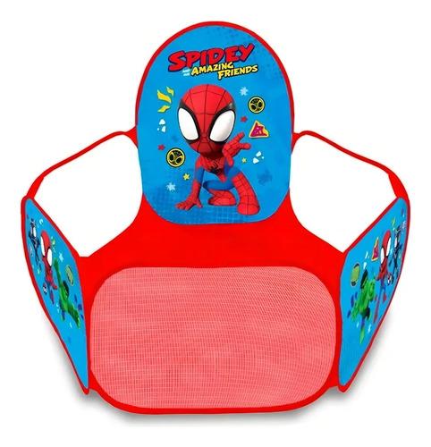 Spiderman Pelotero Infantil 120x120x75 Cm Color Rojo