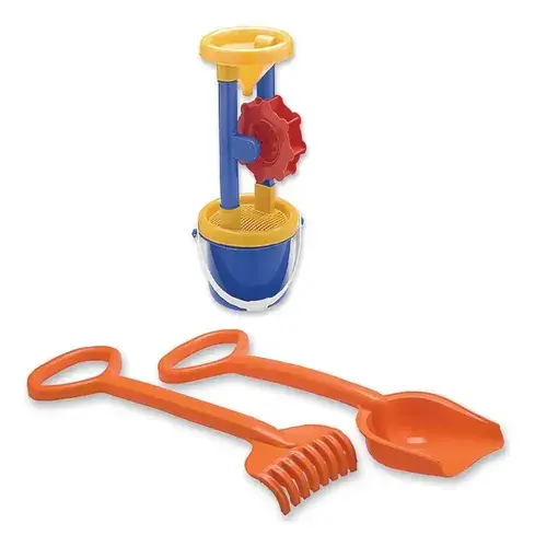 Juego De Playa Balde + Pala + Rastrillo + Molino Duravit 5