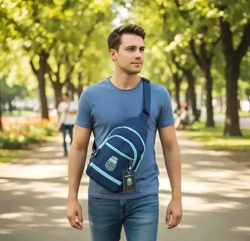 Bolso Morral Bandolera Riñonera Afa Argentina Reforzado Fach Azul Afa 6