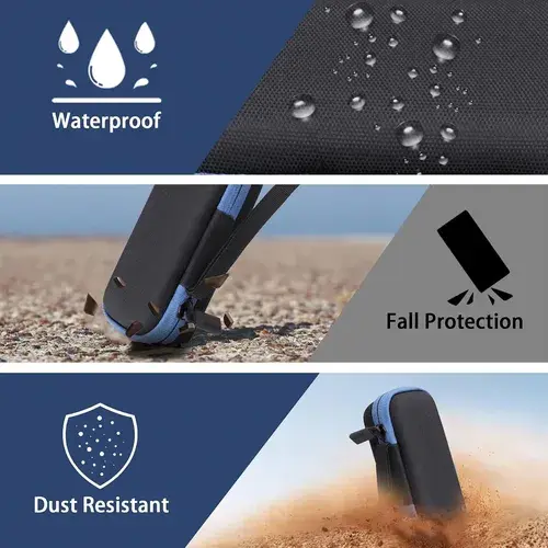 Funda Rígida Eva P/bosch Glm100-23 Glm165-40 Con Cierre Azul 4