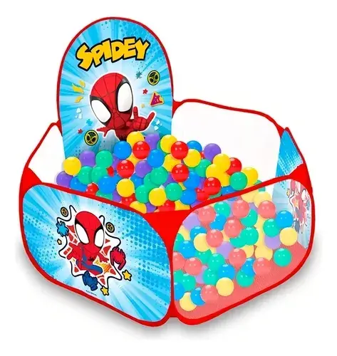 Spiderman Pelotero Infantil Spidey Centro De Juegos Plegable Rojo