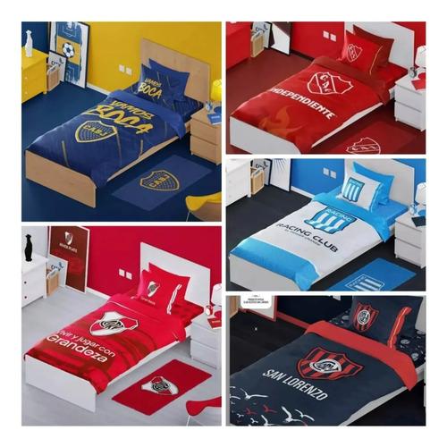 Juego De Sabana De Futbol Boca Juniors Twin Size Licencia 2