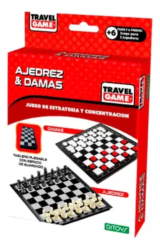 Juego De Mesa Para Viajar Ajedrez Y Damas Travel Game