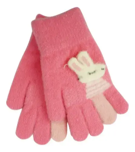Guantes Infantil Largos Niños Invierno Abrigado Osito Conejo 10