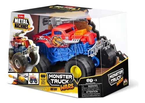 Camión Monster Truck Metal Machines Luces Sonido + Lanzador 9