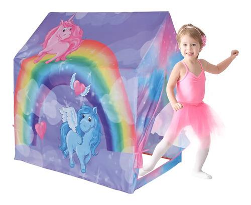 Carpa Infantil Nena Unicornios Arcoiris Poppi 3