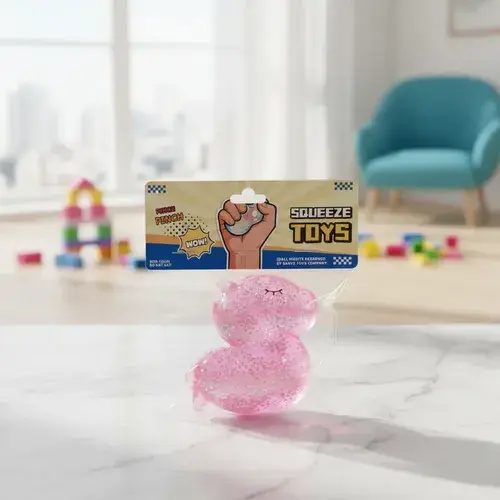 Squishy Unicornio Con Brillitos Antiestres Relajante Rosa
