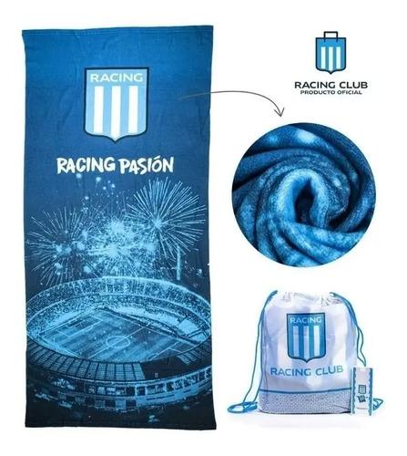 Toallon Playero Microfibra Secado Rapido Racing + Mochila 7