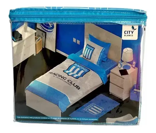 Juego De Sabana De Futbol Boca River Racing Indepe Twin Size 3