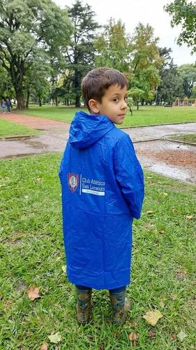 Piloto De Lluvia San Lorenzo Con Capucha Oficial Impermeable Azul 4 3