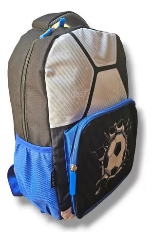 Mochila Infantil Escolar De Futbol Impermeable + Cartuchera Fútbol 6