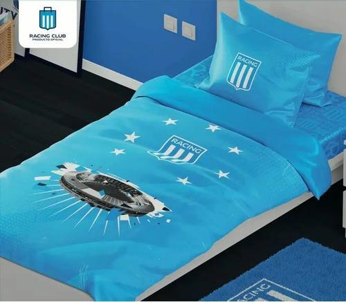 Juego De Sabana De Futbol Racing Club Twin Size Licencia Ofi 10