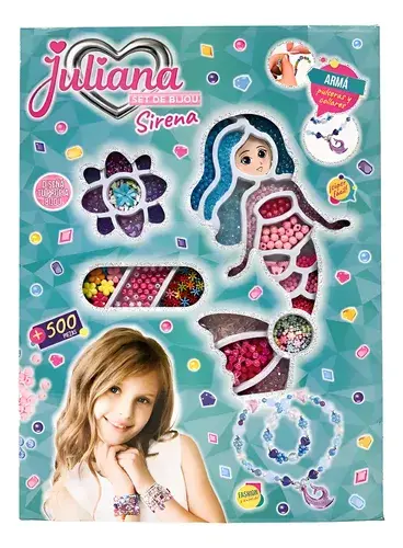 Kit Bijou Arma Pulseras Y Collares Sirena 500 Piezas Juliana