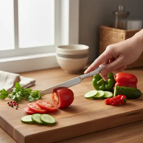 Pack X12 Cuchillos De Mesa Acero Inoxidable 21,5 Cm Plateado 4