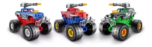 Camión Monster Truck Metal Machines Luces Sonido + Lanzador 11