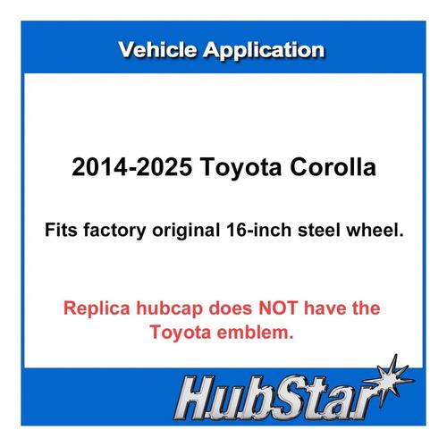 4 Repuestos Negros Hubstar Para Tapacubos De Toyota Corolla Negro 3