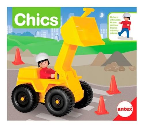 Vehiculos Chics Con Muñeco Volcador Topadora Grua Antex 3