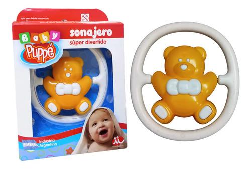 Sonajero De Osito Baby Puppe Para Bebés De 6 Meses Con Sonido Blanco, Naranja 4