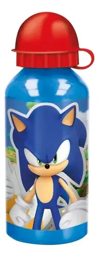Botella De Aluminio Sonic 400 Ml Agua Bebidas Verano Azul Azul 6