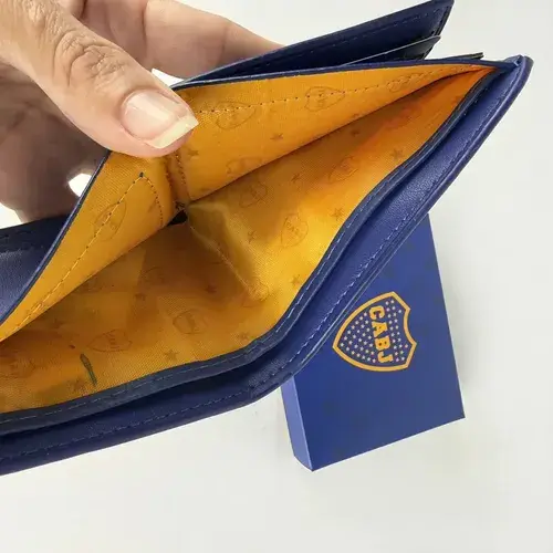 Billetera De Hombre Boca Juniors De Cuero Licencia Oficial 5