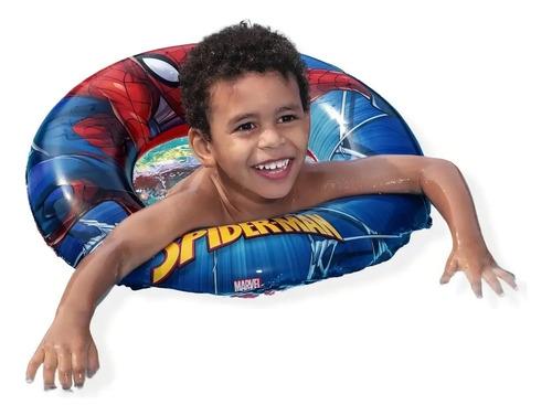 Flotador Inflable Circular Para Niños Bestway Spider-man, 56 Cm, Color Rojo 11