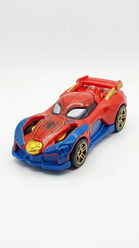 Autito Metalico Spiderman 7cm Escala1:64 Hombre Araña Marvel Spiderman Rojo