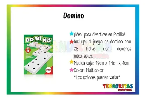 Dominó 28 Fichas Con Numeros Inborrables! Antex 3