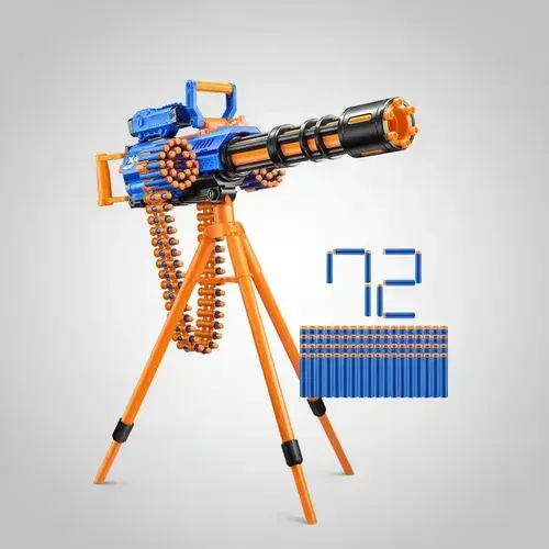 Pistola Ametralladora Lanza Dardos X-shot Motorized Gigante Azul