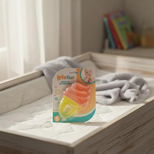 Mordillo Refrigerante Para Bebés Varios Modelos Baby Gus Rosa Helado 2