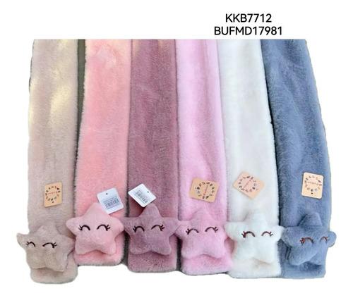 Bufanda Para Niños Peluche Abrigada Invierno Conejo Abrigo 2