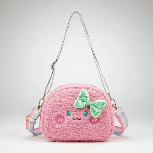Bolso Peluche Trendy Morral Nena Cartera Gatito Porta Cosmet 4