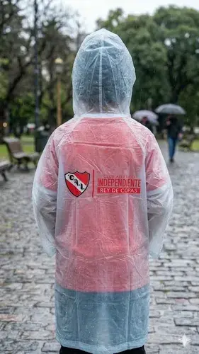 Piloto De Lluvia Con Capucha Independiente Oficial Impermeab Blanco 4 3