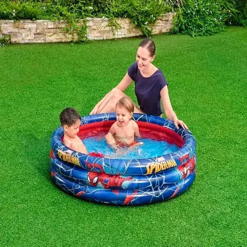 Pileta Pelotero Inflable Spiderman Para Bebes Niños 122cm 14