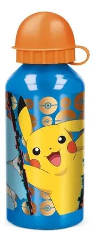 Botella De Aluminio Pockemon Pikachu 400 Ml Agua Bebidas Negro 3