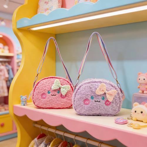 Bolso Peluche Trendy Morral Nena Cartera Gatito Porta Cosmet 8