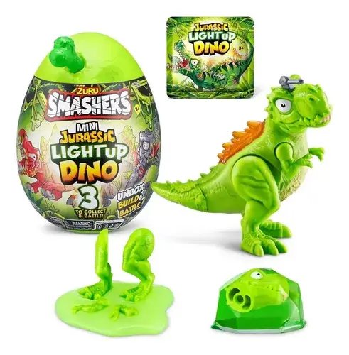 Smashers Huevo Dinosaurio Para Armar Con Luz + 6 Sorpresas