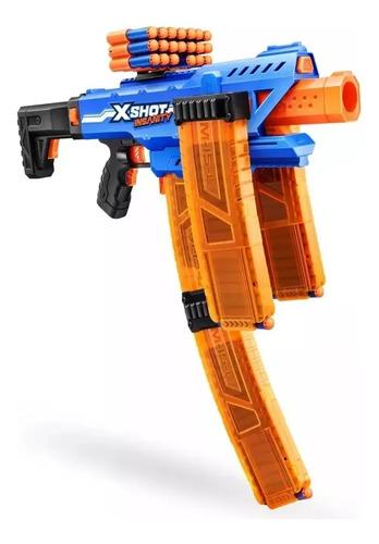 Pistola Gigante Motorizada Lanza 72 Dardos X Shot Automatica Azul Y Naranja 6