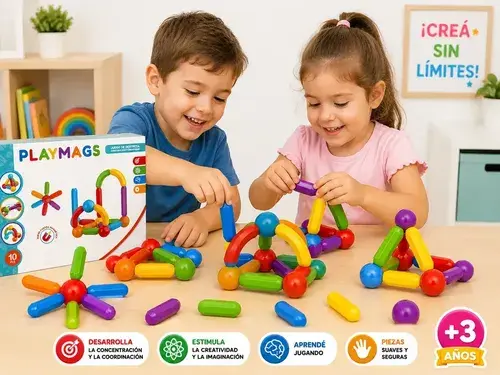 Juego De Bloques Magneticos 10 Piezas Kids Mags 3