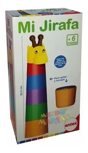 Mi Jirafa Juego Para Bebes Apilable Didactico Para Armar  Multicolor 2