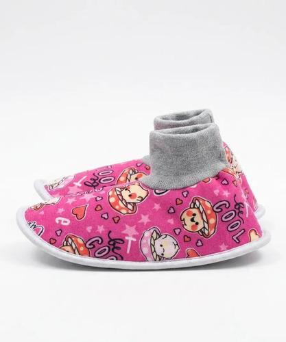 Pantumedias Infantiles Abrigadas Antideslizantes Con Puño Rosa 25-26 4