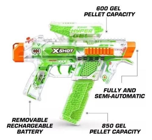Pistola X Shot Glow Hyper Gel 5000 Bolitas Brilla Oscuridad Brillante 4